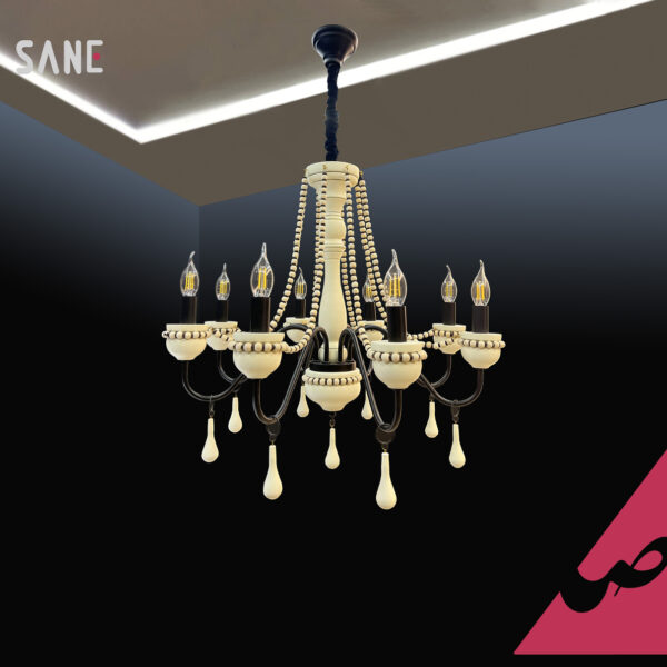 لوستر آویز آهنی 8 شعله صانع کد 16436MM